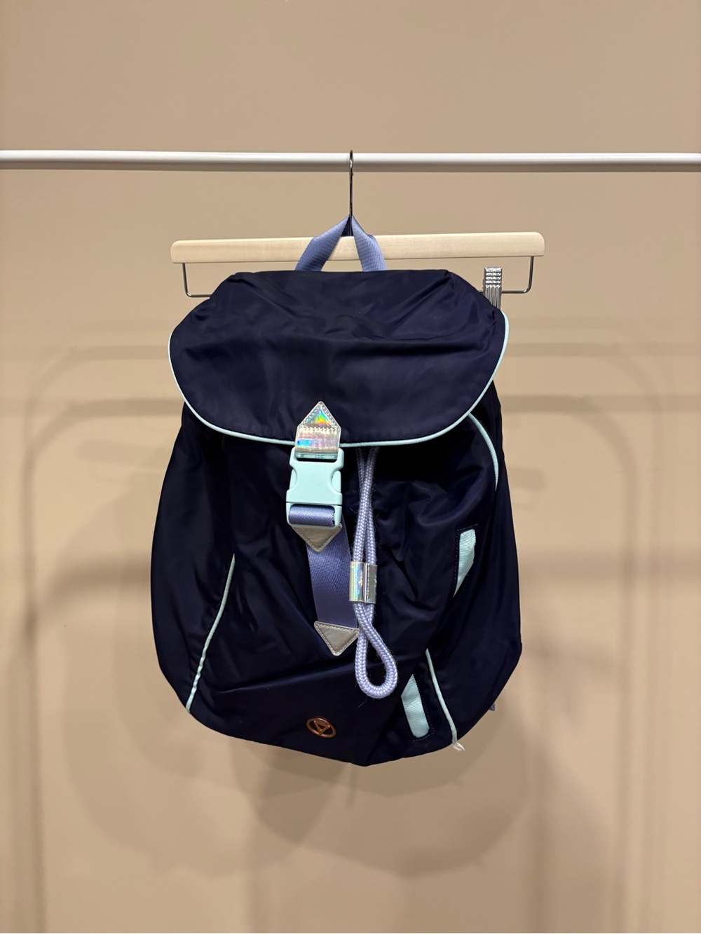 Ivivva Navy Backpack with Light Aqua Trim